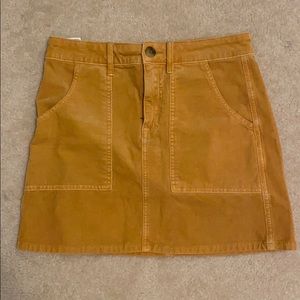 yellow corduroy skirt